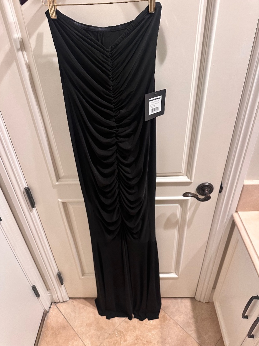 NORMA KAMALI STRAPLESS GOWN — NWT